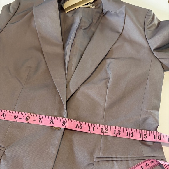 CALVIN KLEIN COLLECTION silk tailored blazer jacket 8 M - Picture 6 of 10